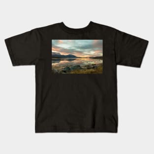 sunset over the fiords, Norway Kids T-Shirt